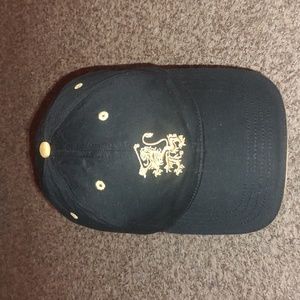 Slotline Embroidered Golf Black Gold Adjustable Hat Cap